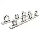 Marine City 316 Grade Stainless Steel White Poly Board 4-Rod Reel Bright Smooth Polished Fishing Storage Hanger Rack for Marines – Boats – Yachts – Vans – Cars – Hardware Accessories (Pack of 1)