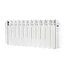 Haverland RC11BL - Radiateur électrique à inertie fluide caloporteur programmable 1250W, idéal pour espaces réduits, indicateur de consommation, utilisation 1-6h/jour, +/- 13-19 m², Blanc