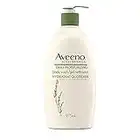 Aveeno Daily Moisturizing Body Wash with Pump, Colloidal Oatmeal, Women's, Men's - Sensitive, Combination Skin - Hydrating, Soap-Free Body Scrub, 975 mL