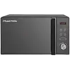 Russell Hobbs RHM2076B 20 Litre 800 W Black Digital Solo Microwave with 5 Power Levels, Automatic Defrost, 8 Auto Cook Menus, Clock & Timer, Easy Clean