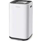 Kesnos 5000 Sq. Ft Large Dehumidifier for Home with Drain Hose and 1.19 Gallons Water Tank - Intelligent Touch Control and Low Noise, 24 Hr Timer Ideal for Basements, Bedrooms, Bathrooms, Laundry Rooms