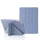 MuyDoux Funda para iPad Mini 5 4 3 2, iPad Mini 7,9 Pulgadas Carcasa Origami, 5 en 1 Múltiples Ángulos de Visión, Tapa Sedosa con Contraportada Suave de TPU, Auto Sueño/Estela, Gris Azulado