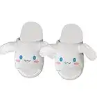 BEE&FLOWER Women's Slippers Kawaii Cinnamoroll Slippers with Movable Ears Indoor Shoes for Children and Adults Slippers with Airbag Cap for Gift Summer Slippers 34-38, 34/38 EU