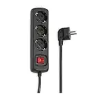 Hama 00030392 3AC outlet(s) 230V 1.4m Black surge protector - Surge Protectors (3 AC outlet(s), 3500 W, 1.4 m, Black)