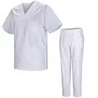 Misemiya - Uniformes Unisexe- Uniforme Médical avec Haut et Pantalon 817-8312-BLANCO - Medium, Blanc