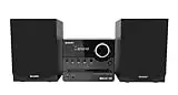 Sharp XL-B512 Micro Component Wireless Bluetooth Audio Streaming & CD Player Wood Speaker System + Remote, USB Port, MP3 Playback, FM Stereo Digital Tuner, Aux Input, Black Oak