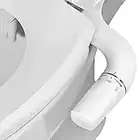 Bidet Einsatz für Toilette,Vantency Ultra Slim Nicht Elektrisch Bidet Aufsatz,Doppel Düse Bidet WC Dusche,WC-Aufsatz,Po-Dusche, Taharet (Silver-Left Hand Control)