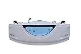 Empava 59 in. Acrylic Whirlpool Corner Bathtub Luxury 2 Person Hydromassage Water Jets Soaking Massage SPA Double Ended Tub