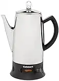 Cuisinart PRC-12FR Classic Stainless Percolator, Stainless Steel (Renewed),12 cups