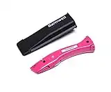 Barnwell Pink Delphin - Accessori per tappeti da lavoro per tagliare coltelli e fondina, senza lame