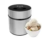 Sorbetière à Glace 2L | Sorbetière Électrique | Machine à Glace | Acier Inoxydable | Minuterie | Cuve Amovible | Recette de Glace | pour Sorbet Glace/Crème Glacée | DIY à la maison