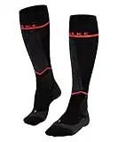 FALKE SK Energizing Wool Chaussettes De Compression Ski Femme Laine MЋrinos Noir Rose RenforcЋes Chaudes Respirantes SЋchage Rapide 1 Paire