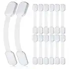 14 Pack Baby Proof Cabinet Latches, Childproof Drawer Latches with 12 Extra 3M Adhesives, Adjustable No Drilling Child Safety Cabinet Locks Straps Baby Drawer Locks for Kids Baby Safety