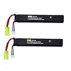 Fytoo 2PCS 3S 11.1V 2000mAh 5020120 Lithium Battery with Mini Odamiya Connector, Suitable for M4, Crane Stock, M110, G36, M14, L85, AUG, G3, Upgrade Modification Toy Electric Gun Airsoft Rifle