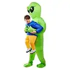 Spooktacular Creations Alien Costume for Adult, Funny Kidnapping Inflatable Costumes, Ride On Alien Air Blow Up Costumes for Halloween Costume Parties