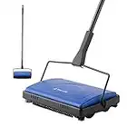 Yocada Carpet Sweeper Cleaner for Home Office Low Carpets Rugs Undercoat Carpets Pet Hair Dust Scraps Paper Small Rubbish Cleaning with a Brush Dark Blue