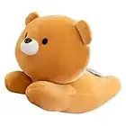 PEACHCAT Cute Bear Plush Pillow Little Kawaii Bear Plushie Throw Pillow Stuffed Animal for Girls and Boys Brown 9.8"