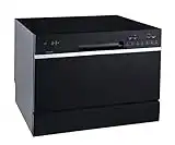 EdgeStar DWP62BL 6 Place Setting Portable Countertop Dishwasher - Black