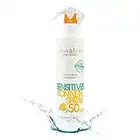 Jean & Len Sensitiv Sonnenspray 50 LSF wasserfest, für empfindliche Haut geeignet, ohne Silikone, Octocrylen, Duftstoffe & Mikroplastik, vegan, Sprühflasche 250 ml