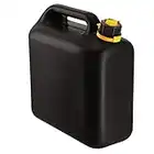 KADAX Bidón de combustible, bidón de gasolina con embudo, recipiente de reserva para gasolina, diesel y otras mercancías peligrosas, bidón de plástico, bidón de repuesto, bidón de sprit, 12 l negro