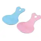 Cuillères D'alimentation pour Animal Domestique, Pelle à Nourriture pour Chat, Pelle à Nourriture pour Chien, Pelles en Plastique Multifonction pour Nourriture D'animaux Domestiques, 2PC (Bleu, Rose)