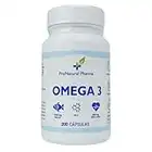 OMEGA 3 | 200 cápsulas | Aceite de pescado puro + Vitamina E | 1000mg - Ácido grasos 300mg EPA+DHA ProNatural Pharma (Suministro para 7 meses)