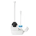 OXO Good Grips Hideaway Toilet Brush and Plunger Combination Set, White