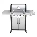 Char-Broil 140736 Professional Series 3400 S - 3 Burner Gas Barbecue Grill with TRU-Infrared™ technology and Side-Burner, Stainless Steel Finish