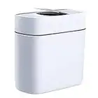 JOYBOS Small Trash Cans with Lids for Bathroom, 3.7 Gallon Garbage Can with a Lid, Mini Wastebasket for Bedroom, Slim Plastic Waste Bin Between Wall & Toilet, Suit for RV, Living Room, Office, Laundry