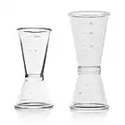 Cocktail Jigger Dual Spirit Measure Cup Set,INRIGOROUS Dual Spirit Measure Cup Peg Measuring Cup for Bar Party Wine Cocktail Drink Shaker 10ml/20ml & 20ml/40ml