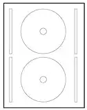 50 de hoja de 2 etiquetas de CD/DVD etiquetas Adhesivos adhesivo diámetro 117 mm Hojas de impresora láser y de inyección de tinta