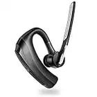 Auricolare Bluetooth Singolo , Mani Libere, Assistente vocale,16 Ore di Conversazione, CVC 8.0 Dual Mic Noise Cancelling, Cuffie Bluetooth 5.1 con microfono muto nero, per Autobus/Ufficio