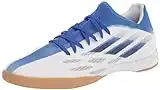 adidas Unisex X Speedflow.3 Indoor Soccer Shoe, White/Legacy Indigo/Blue, 9.5 US Men