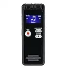 mewmewcat Diktiergerät 8 GB digitaler Sprachrekorder Sprachaktivierter Rekorder MP3-Player 1536 Kbit/s HD-Aufnahme Rauschunterdrückung Doppelmikrofon mit OTG-Funktion 8 GB Kapazität 24 Sp