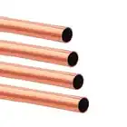 Tynulox 1/8" OD Pure Copper Tube (300mm, 4Pcs) 99.9% Copper Tubing 110 Copper Seamless Round Tubing for Refrigerator, Jewellery and Industry