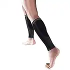 Copper Fit unisex adult Copper Infused Compression Calf Sleeves Bandana, Black, Large X-Large US