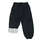 Jan & Jul Lined Water-Proof Pants Kids, Cozy Rain Gear for Boys Girls (Fleece-Lined: Black, 5T)