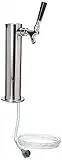 Kegco D4740 singolo rubinetto cromato Draft Beer Kegerator Tower – 2 1/2" diametro