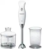 Bosch Elettrodomestici MSM6B500 CleverMixx Mixer a Immersione, 350 W, 1 Liter, 1 Decibel, plastica, Bianco