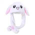 dressfan Donne Ragazze Peluche Animali Coniglio Cappello Orecchie Che Si Muovono Orecchie Mobili Cappello Simpatico Animale Cappello di Coniglio Che muove Le Orecchie Regalo di Compleanno di Natale