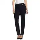 Gloria Vanderbilt Women's Amanda Classic High Rise Tapered Jean, Black, 14 Regular