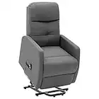 vidaXL Sillón Reclinable TV Respaldo Ajustable Reposapiés Silla Asiento Salón Oficina Mueble Elevable Eléctrico Ergonómico de Tela Gris Claro