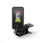 D'Addario Guitar Tuner - Eclipse Headstock Tuner - Clip On Tuner for Guitar - Great for Acoustic Guitars & Electric Guitars - Quick & Accurate Tuning - Black