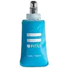 FITLY Soft Flask - 5 oz (150 ml) - Shrink As You Drink Soft Water Bottle for Hydration Pack - Folding Water Bottle For Running & Hiking - Portable Water Flask - Running Water Bottle (FLASK150)