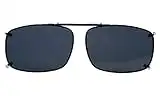 Eyekepper Large Clip On Sunglasses With Spring Draw Bar Polarized Grey Lens 57x39MM