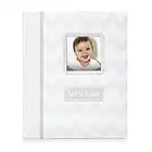 Little Pear Chevron Baby Book, Baby Memory Book, Baby Girl or Baby Boy Photo Album Gender-Neutral, Gift For New And Expecting Mums, Grey