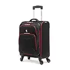 SwissGear Basel Collection Carry-On Spinner Luggage, Black/Red (SW30570 167), Carry-On 20-Inch