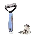 GUYU Outil de Toilettage pour Brosse Chien Brosse Chat Poils Morts Peigne Déméloir Professionnel et Brosse Professionnel Réduit Efficacement la Perte de Cheveux Jusqu'à 95% (BLUE)