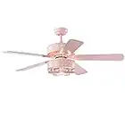 Warehouse of Tiffany CFL-8404REMO/P Funder 52-inch Star & Crescent Childrens Room Lighted (Includes Remote) Ceiling Fan, One Size, Pink