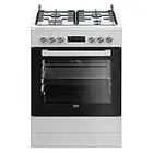 Beko b300 FSM62320DWS Electric Cooker with Gas Hob, B300, 72 Litre Oven Volume, 8 Heating Types, Multi-Dimensional Cooking [Energy Class A]